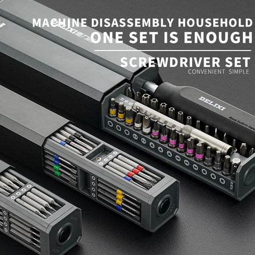 Screwdriver Kit 44 Precision Magnetic Bits Dismountable Screw Driver